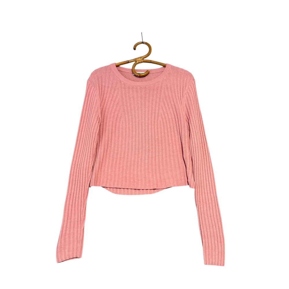 Aritzia | Babaton |‎ Nathaniel Ribbed Cropped Sweater Pink Size M